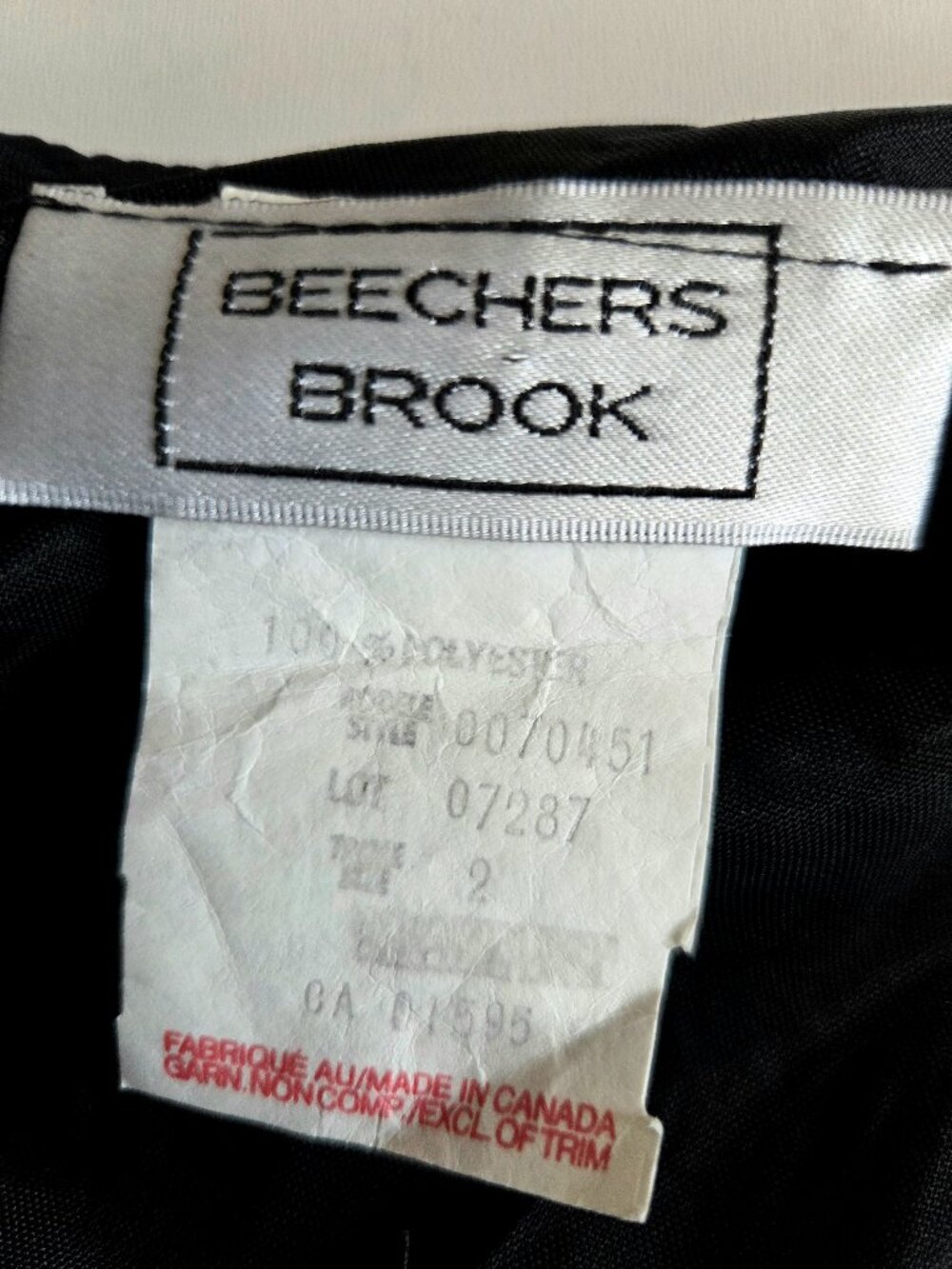 Vintage Beechers Brook Black Evening Jumpsuit Lace Sleeve Relaxed Wide Leg - Picture 5 of 9